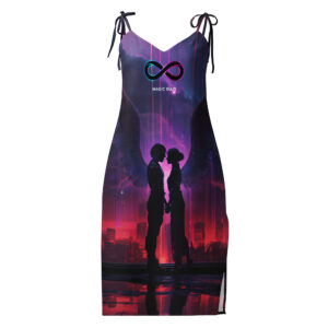 Tie-strap midi dress